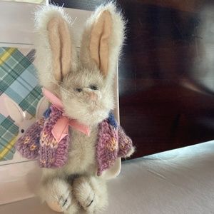Boyds Bears & Friends Sara II bunny with crocheted jacket.